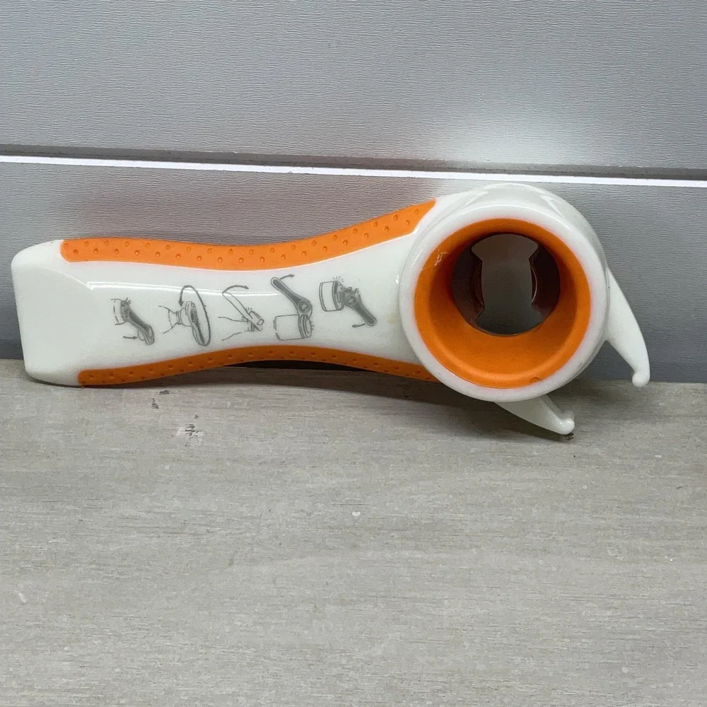 5-in-1 Multi-Purpose Kitchen Opener Tool White Orange Ergonomic Grip Gadget